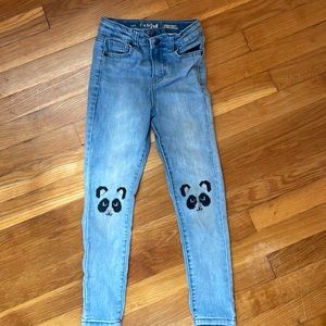 Cat and Jack size 6, light blue, panda jeans